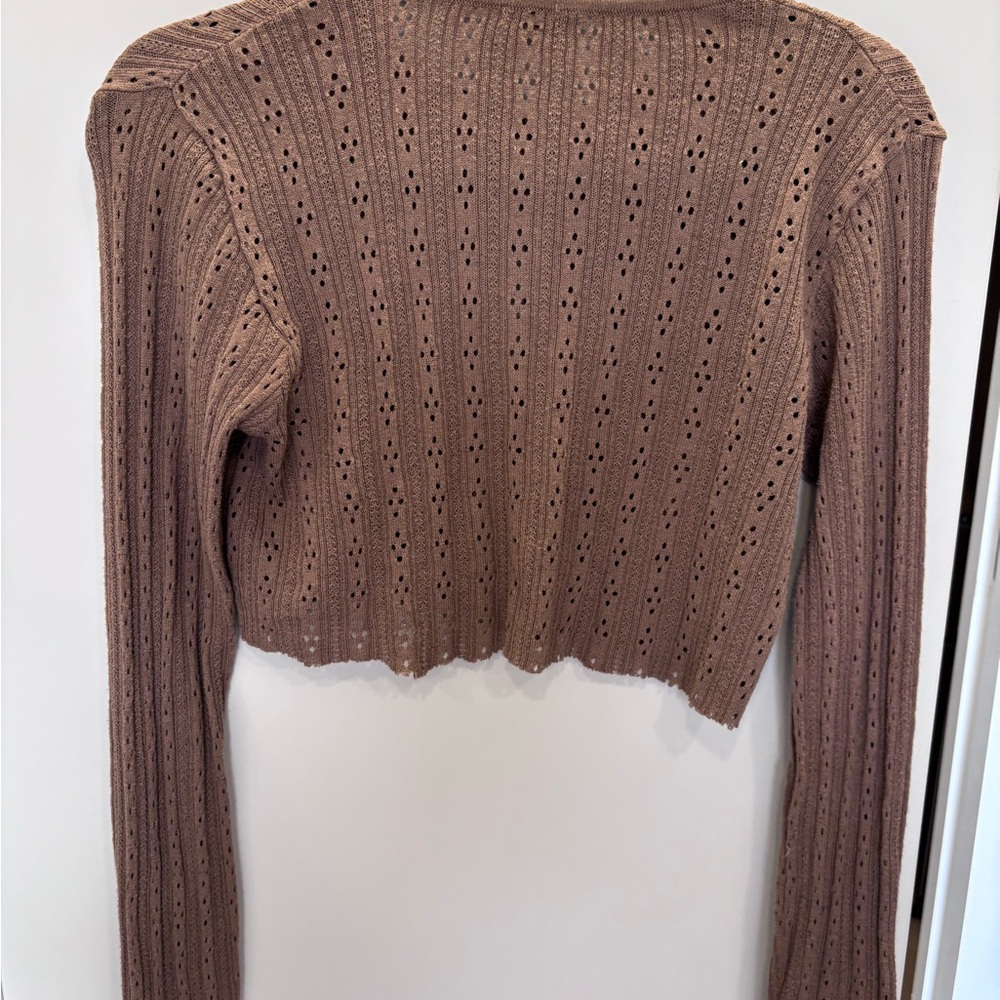 Brandy Melville Eyelet Cardigan John Galt SZ S Balletcore Coquette - Picture 5 of 5